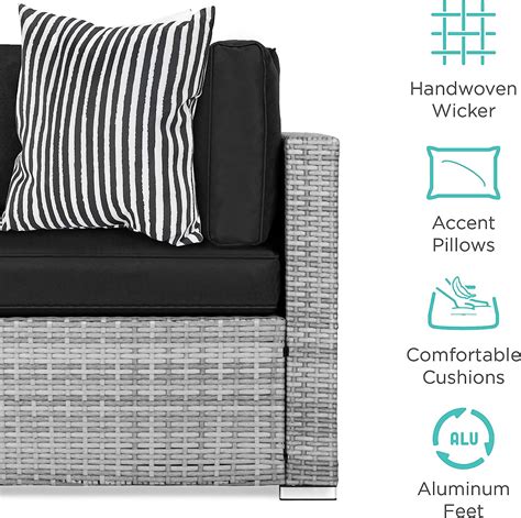 Buy Best Choice Products 7-Piece Modular Outdoor Sectional Wicker Patio ...