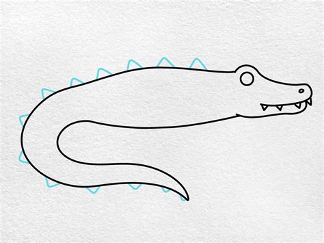 Easy Crocodile Head Drawing