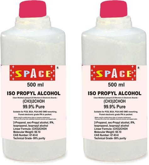 SPACE Isopropyl Alcohol 99% 1000ml Cleaner/Cleaning Solution to Clean ...