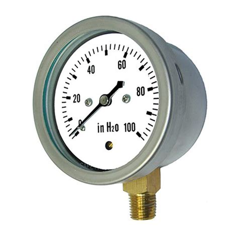 PIC Gauge LP1-SB-254-35X60 2.5" Dial, 35oz/60 wc psi Range, 1/4" Male ...