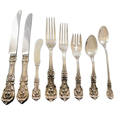 Sterling Silver Flatware Set, Francis 1st Total 95 Pcs For Sale at ...