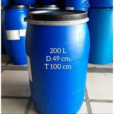Jual Drum Tong Plastik 200 Liter Tutup Lebar. Tempat Sampah Plastik ...
