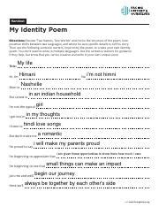 Identity Poem Examples 的图像结果