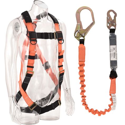 WELKFORDER 1 D-Ring Industrial Fall Protection Safety Harness Kit with ...