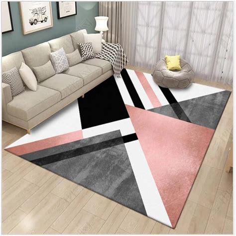 Modern Soft Carpet For Living Room Floor Mats With Black Linings ...