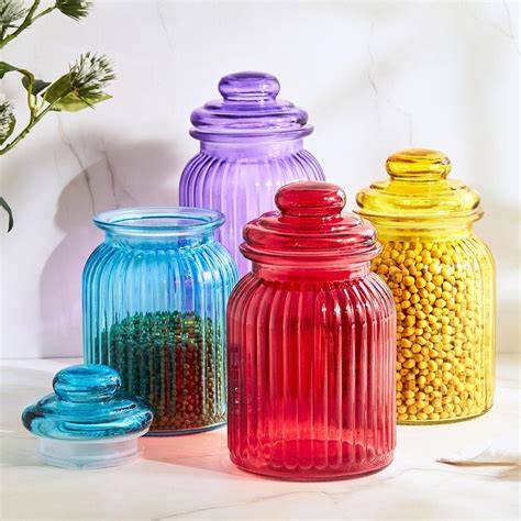 Buy Corsica by Home Centre - Corsica Medika Glass Storage Jar with Lid ...