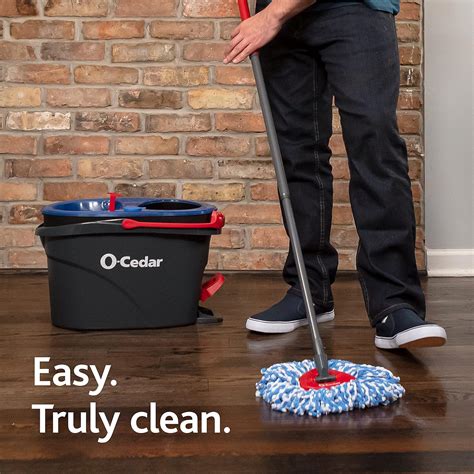 Buy O-Cedar EasyWring RinseClean Microfiber Spin Mop & Bucket Floor ...
