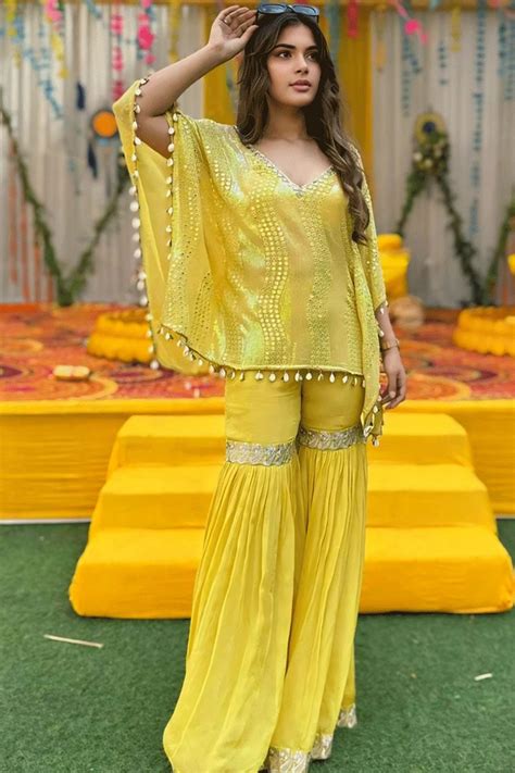 Haldi Rasam Special Designer Top With Plazo For Sister Wedding