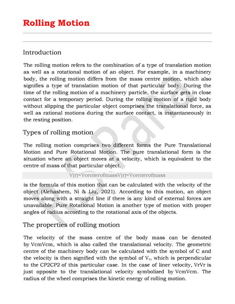 Rolling Motion - Rolling Motion Introduction The rolling motion refers ...