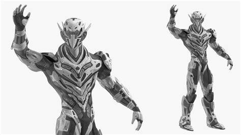 3D Sci-Fi Combat Robot Character Rigged | 3D Molier International