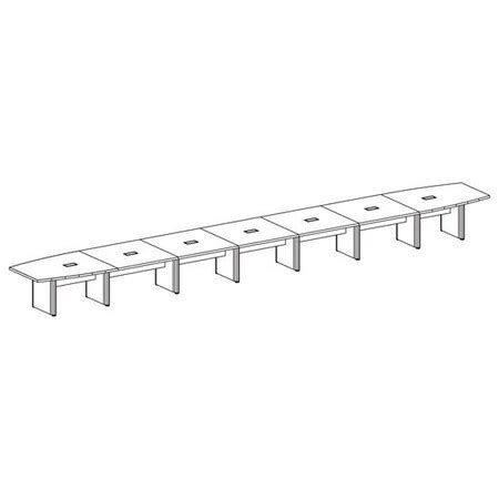 Officesource OS Laminate Conference Tables - Expandable Boat Shaped ...