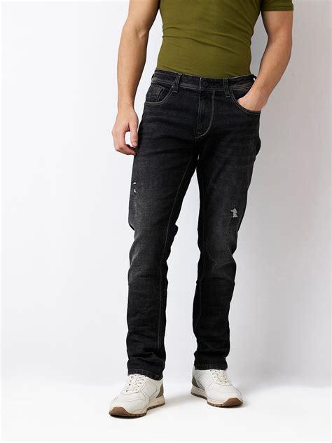 Spykar Regular Fit Mid Rise Cotton Jeans For Men