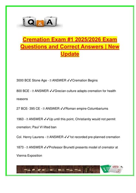 Cremation Exam #1 (80+ Q&A) | Combustion Science, Cremator Design ...