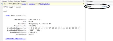 Program Raspberry Pi Using MATLAB 的图像结果