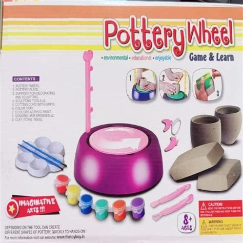 Lattice Kids Pottery Wheel Pottery with Clay for Kids Play Game ...