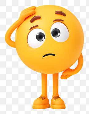 Confused Emoji Scratching Head - Confused Emoji With Red Arms PNG
