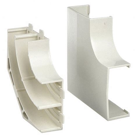 HUBBELL WIRING DEVICE-KELLEMS, Wall-Trak, Plastic, Flat Elbow Base and ...
