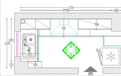 小户型厨房装修设计CAD施工图纸-住宅装修-筑龙室内设计论坛