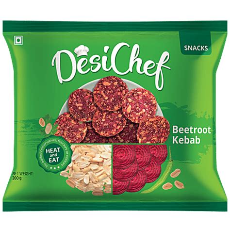 Buy DesiChef Beetroot Kebab - Heat & Eat Online at Best Price of Rs 120 ...