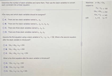 Image result for Values for Slack Variables