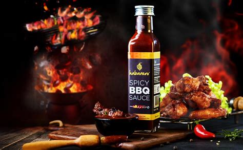 Habanero Spicy BBQ Sauce l Hot Sauce l Pack of 2 l Gluten Free| Perfect ...
