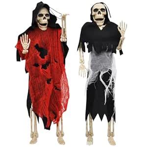 Buy JOYIN 2PCS 16" Scary Halloween Decorations Halloween Skeletons Life ...
