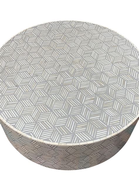 Coffee Tables | Inlay Round Coffee Table -Geo