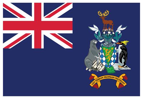 National flag of South Georgia and the South Sandwich Islands - Flat ...