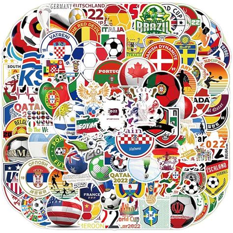 50 PCSFootball Team Club Fans Logo Sport Stickers | Ubuy India