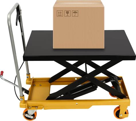 Amazon.com: Hydraulic Lift Table Cart, 500lbs Capacity Scissor Lift ...
