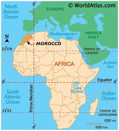 Morocco location on the world map