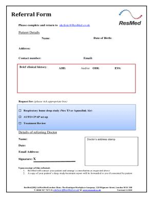 Fillable Online ResMed: Sleep apnea and COPD - learn about symptoms and ...