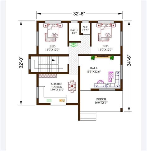 32 x 32 house plan , house plan, east facing house plan, home plan, # ...