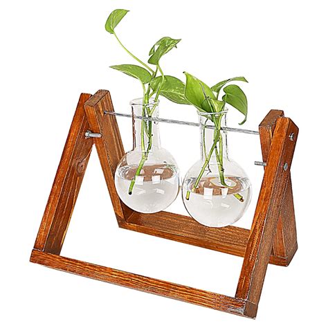 Neverwaste | Wooden Flask Stand | Set of stanf and 2 Flask | Planter ...