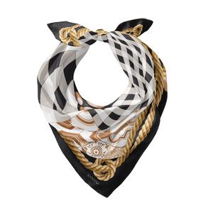 Rope Black Satin Silk Pocket Square Model 04 | Ipekevi