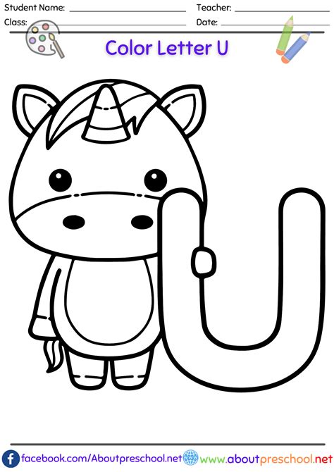 Letter U Coloring 的图像结果