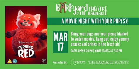 Movie Night with Your Pup: Turning Red at The Barnacle!, The Barnacle ...