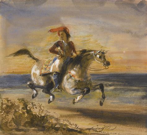 Eugène Delacroix | A GREEK HORSEMAN | MutualArt | Eugène delacroix ...
