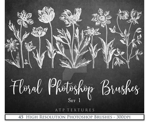 Floral Photoshop BRUSHES Set 1 By ATP Textures by ATPTextures on DeviantArt
