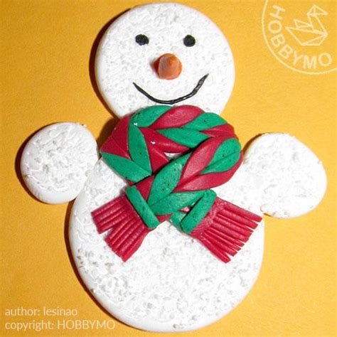 Paper Clay Snowman Tutorial 的图像结果