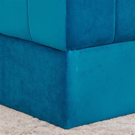 Buy (Refurbished) Velvetica Velvet Ottoman - Teal from Home Centre at ...