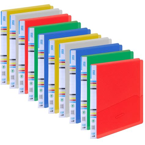 SPS Colored Report File – Set of 20 | Plastic File for A4 Documents ...