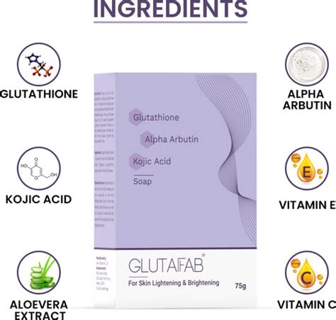 Glutafab Skin Lightening Soap with Glutathione and Kojic Acid For ...