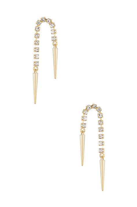 SHASHI Crystal Drop Earring in Gold | REVOLVE