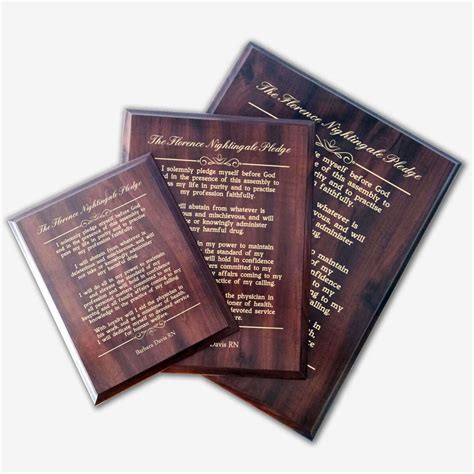 Florence Nightingale Pledge Plaque | Nursing School Graduation Gift ...