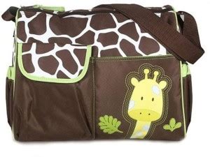Miss & Chief Nappy Changing Mummy Handbag "Green Giraffe" Backpack ...