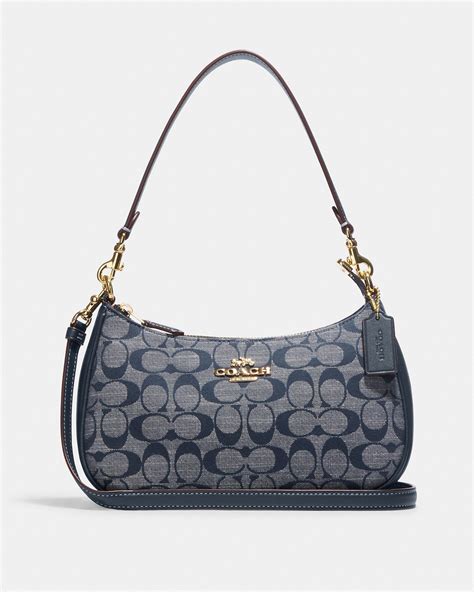 COACH® | Teri Shoulder Bag In Signature Chambray | Classy purses ...