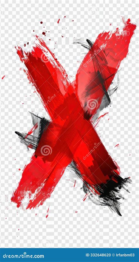 Minimalist Red X on Transparent Background. Simple and Clean Design ...
