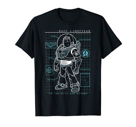 Buy Disney Pixar Toy Story 4 Buzz Lightyear Schematics Portrait T-Shirt ...