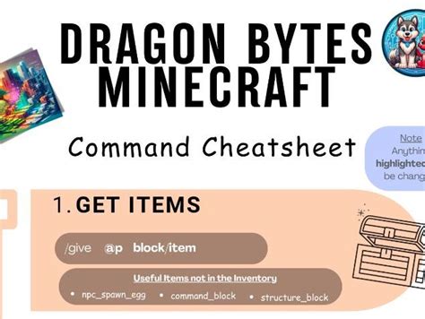 Minecraft Command Guide 的图像结果